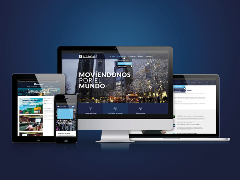 Ejemplo de diseño web profesional para empresa de logística, optimizado para móvil.