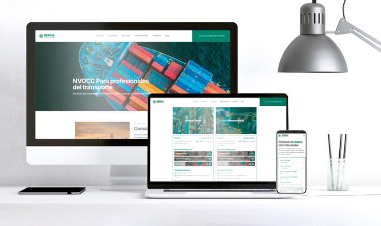 Desarrollo y diseño web para agencia de transportes internacional NVOCC.