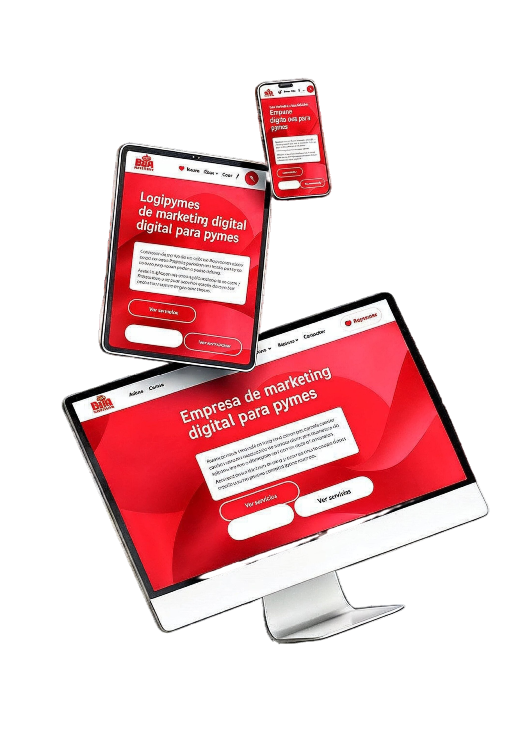 Servicios de la Agencia de diseño web en Sevilla en dispositivos móviles y de escritorio.